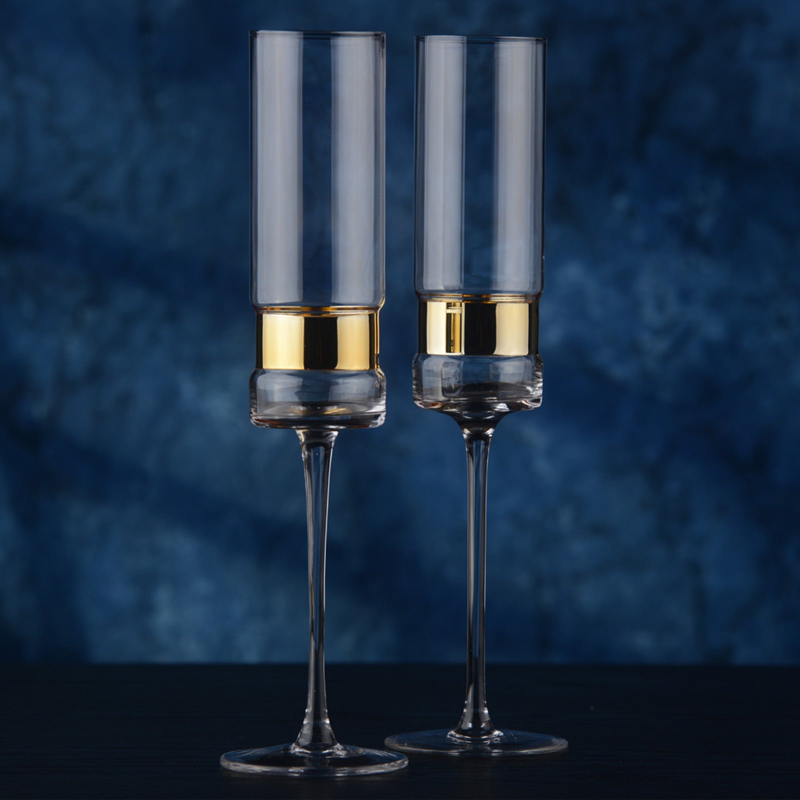 Anton Studio Designs Soho Set of 2 Champagne Flutes Gold