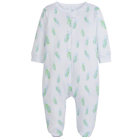 Zippered Footie - Blue Golf