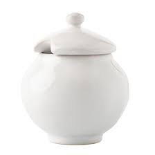 Puro Sugar Bowl with Lid- Whitewash