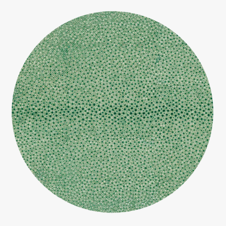 Shagreen Green Round Placemat