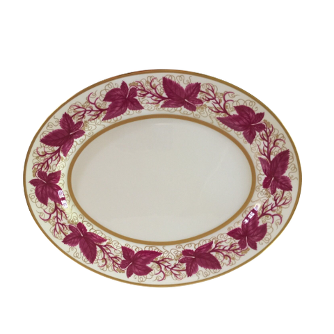 Hampton Court Burgundy Oval Platter