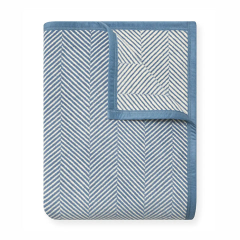 Harborview Herringbone Cornflower Blanket