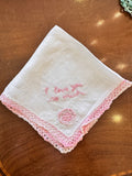 Hand Embroidered Vintage Handkerchief