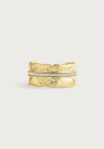 Feather Ring-Gold