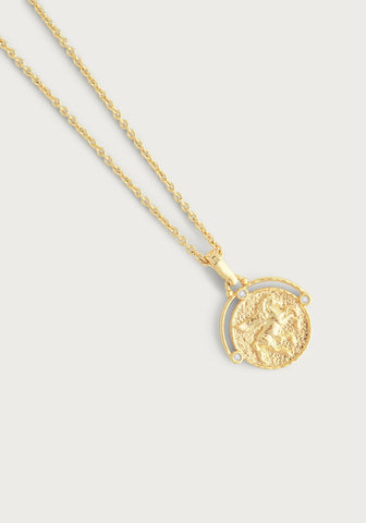 Pegasus Gold Coin Pendant Necklace