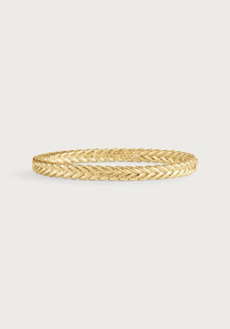 Cheval Braid Hinged Bangle - Thin