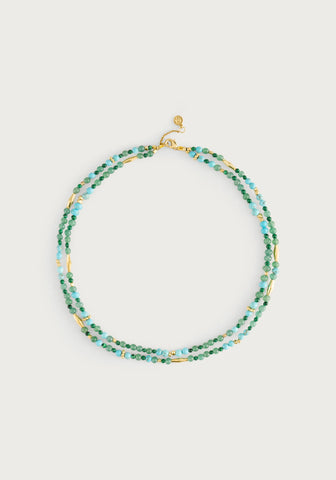 Milos Beaded Necklace - Turquoise