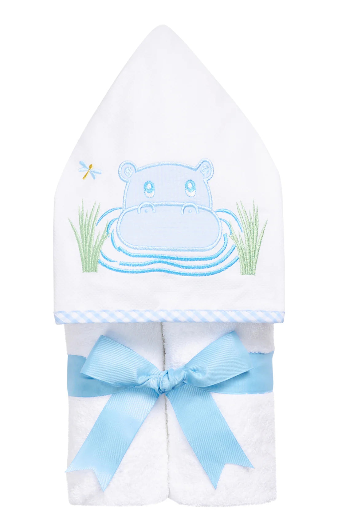 3 Marthas Hippo Everykid Towel-Blue