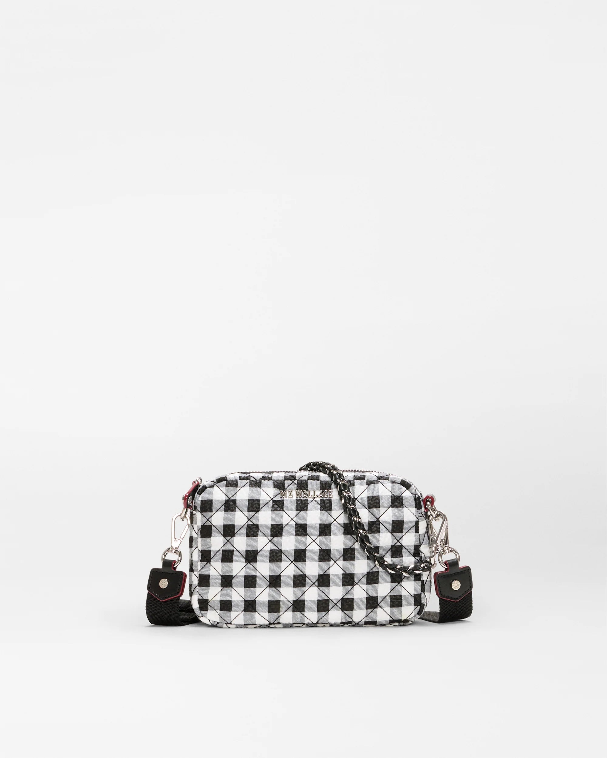 Black/White Gingham Mini Crosby Crossbody