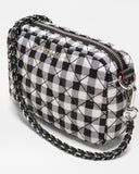 Black/White Gingham Mini Crosby Crossbody