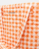Sunset Orange Gingham Medium Metro Tote Deluxe