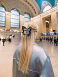 Hand-painted Monarch Butterfly Claw Hair Clip | Eco-Friendly: Orange