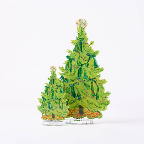8 Green Bows Tree Small