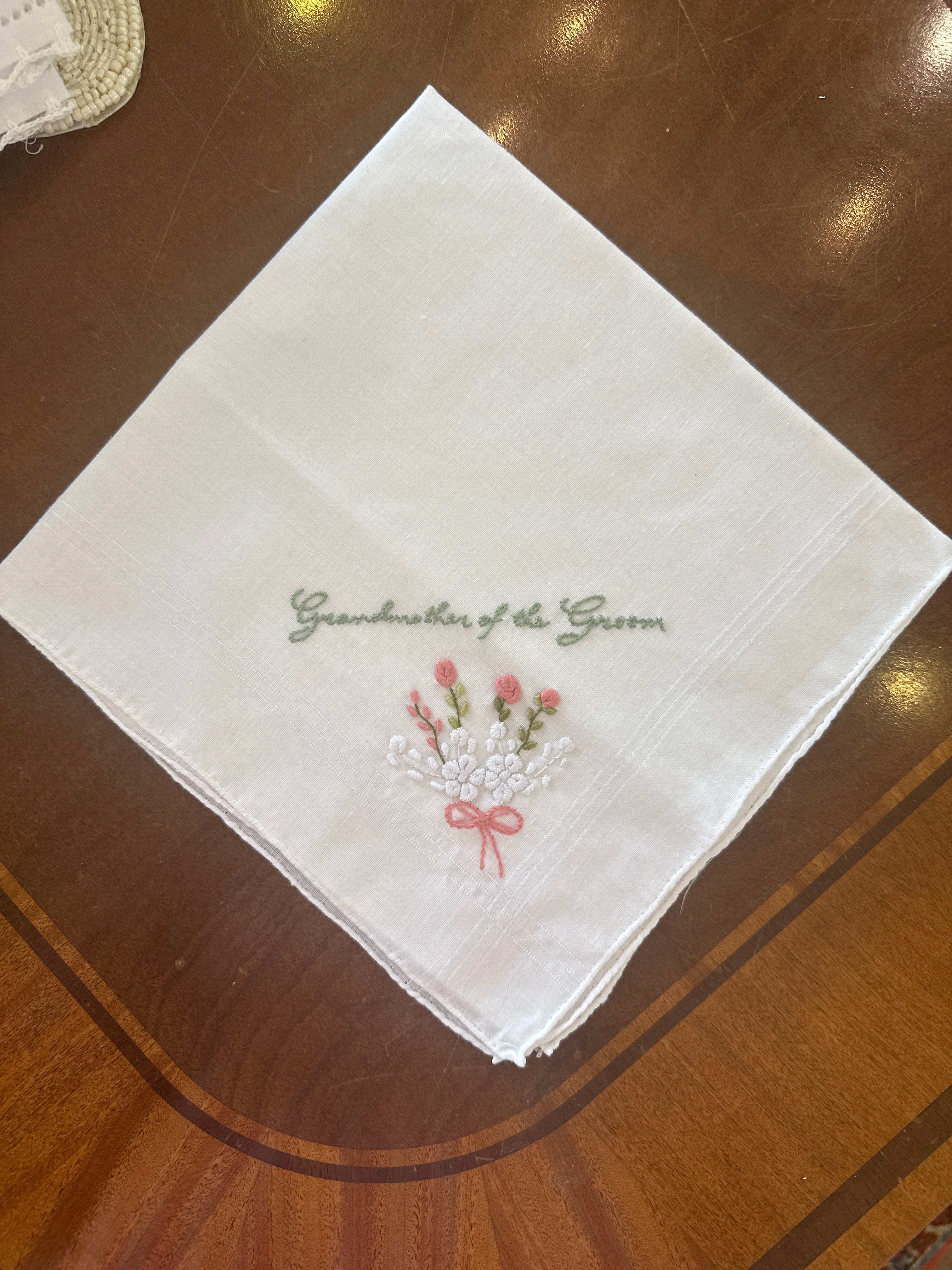 Hand Embroidered Vintage Handkerchief