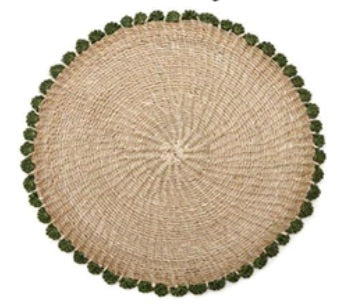 Border Tahitian Placemat-Grass, Set of Four