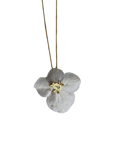 Hydrangea Necklace, Large-White