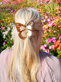 Hand-painted Boho Monarch Claw Hair Clip | Eco-Friendly: Baby Blue