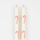 Candy Cane Table Candles-Set of 2