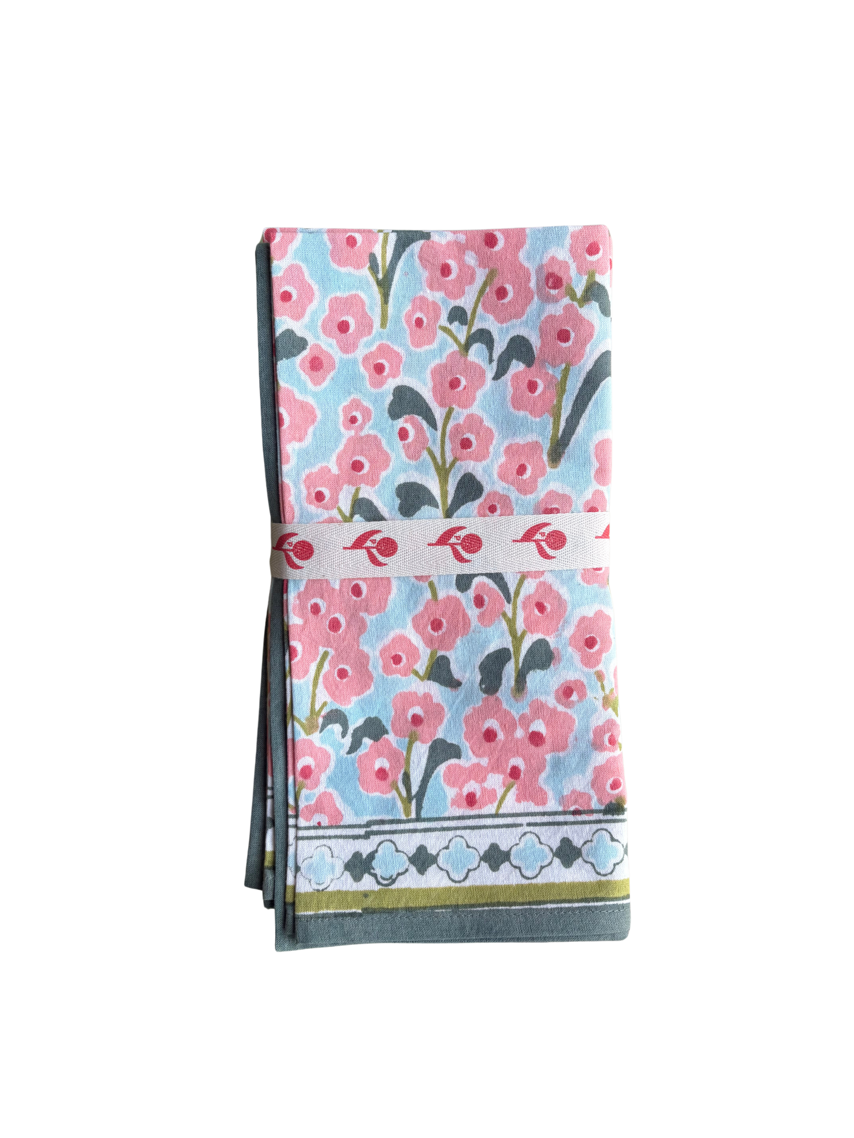 Pink Posey Napkins-Set of Four