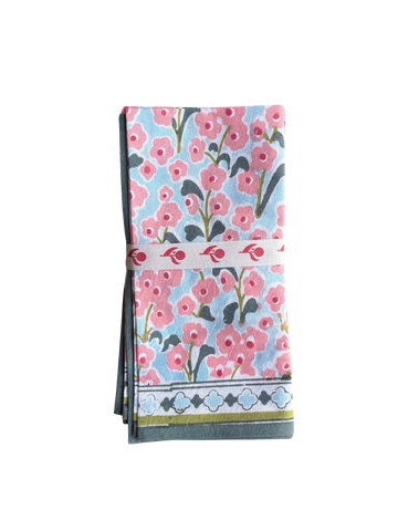 Pink Posey Napkins-Set of Four