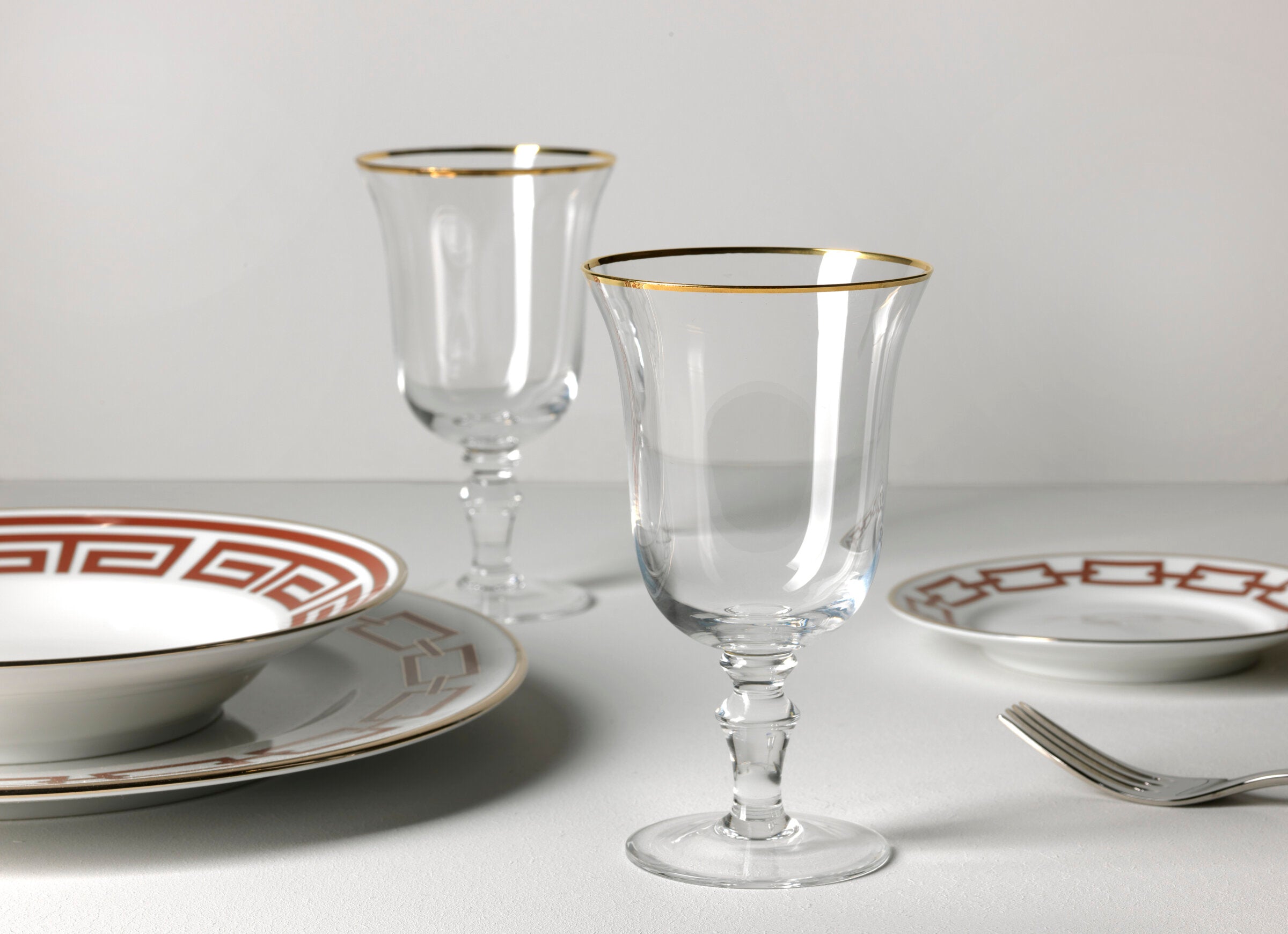 Medici Red Wine with Gold Rim, Set of 2