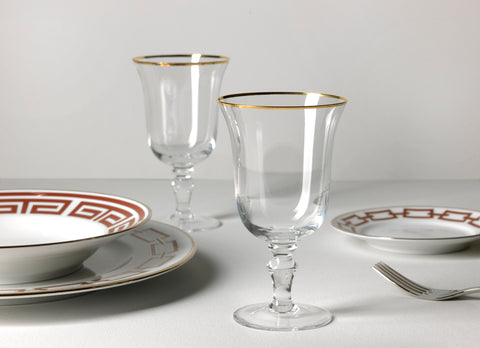 Medici Red Wine with Gold Rim, Set of 2