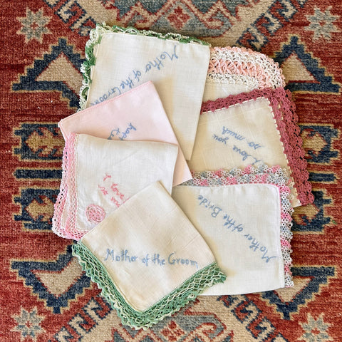 Hand Embroidered Vintage Handkerchief