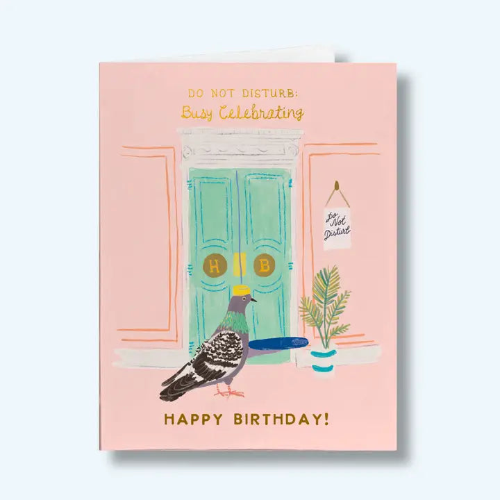 Cake Room Service w/ Pigeon Birthday Card