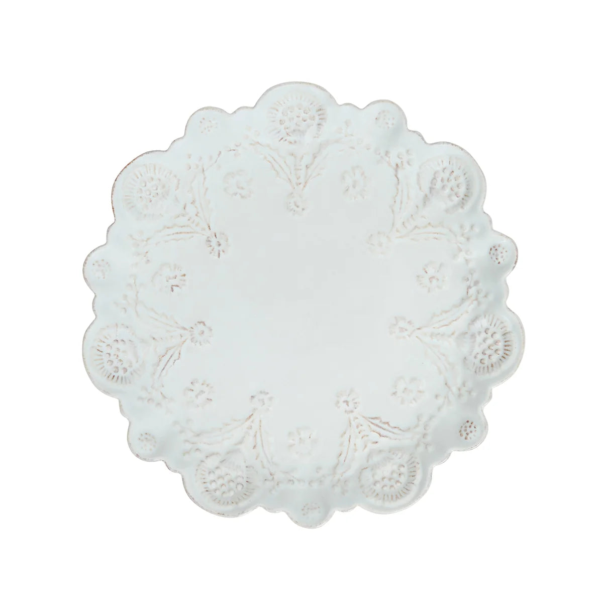 Berry & Thread Thistle Dessert/Salad Plate - Whitewash