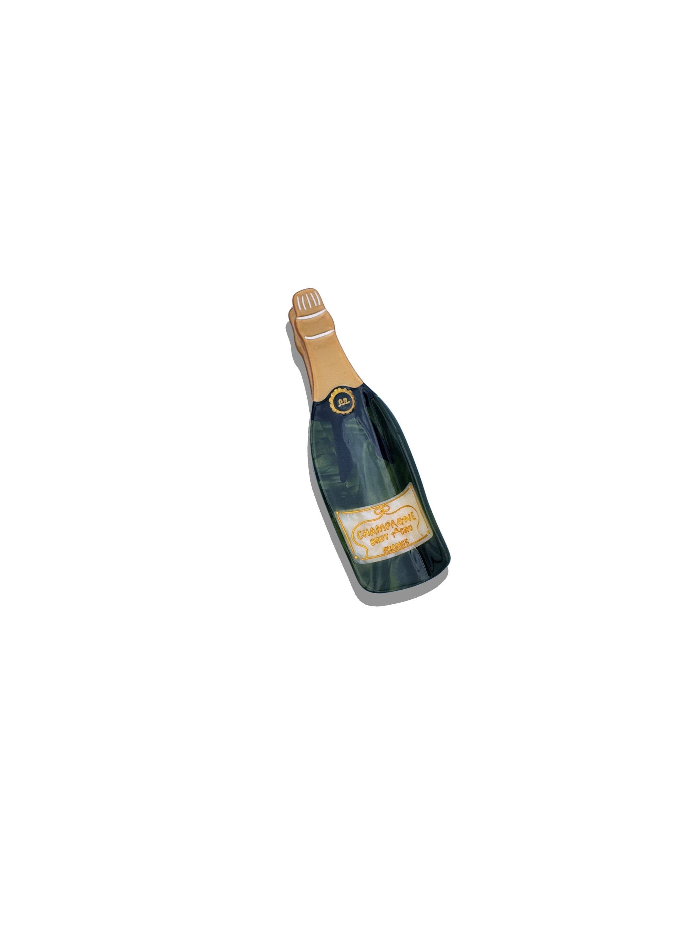 Hand-painted Champagne Claw Hair Clip | Eco-Friendly