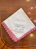 Hand Embroidered Vintage Handkerchief