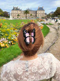 Hand-painted Monarch Butterfly Claw Hair Clip | Eco-Friendly: Pink