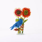 Moulin Rouge Sunflower | 0.25in. Acrylic Floral: LG / Leaf LG Stand