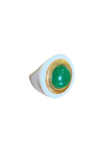 Ivory Resin Green Quartz 8.5