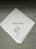 Hand Embroidered Vintage Handkerchief
