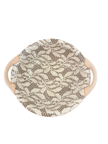 Mocha Arbor 9" Vegetable Bowl with Handles