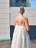 Hand-painted Boho Monarch Claw Hair Clip | Eco-Friendly: Baby Blue