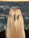 Hand-painted Mini Monarch Butterfly Claw Hair Clip | Eco-Friendly: Pink