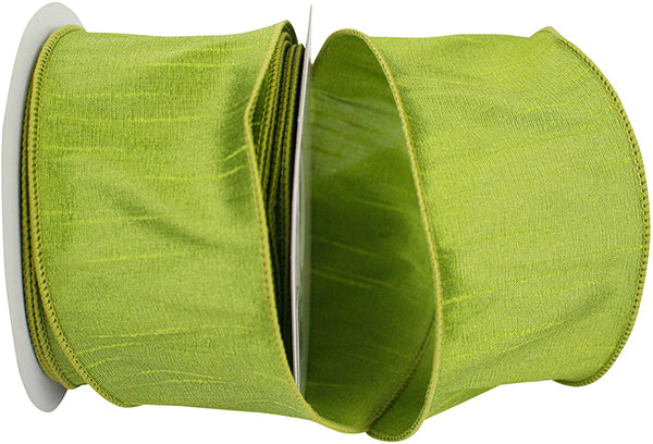 Green Grass Wired Edge Ribbon-2.5 inches