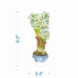 Paperwhites | 0.25in. Acrylic Floral: SM / Pine Pattern SM Stand