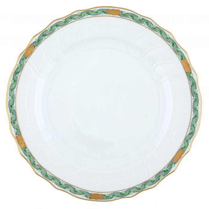 Chinese Bouquet Garland Green Dinner Plate