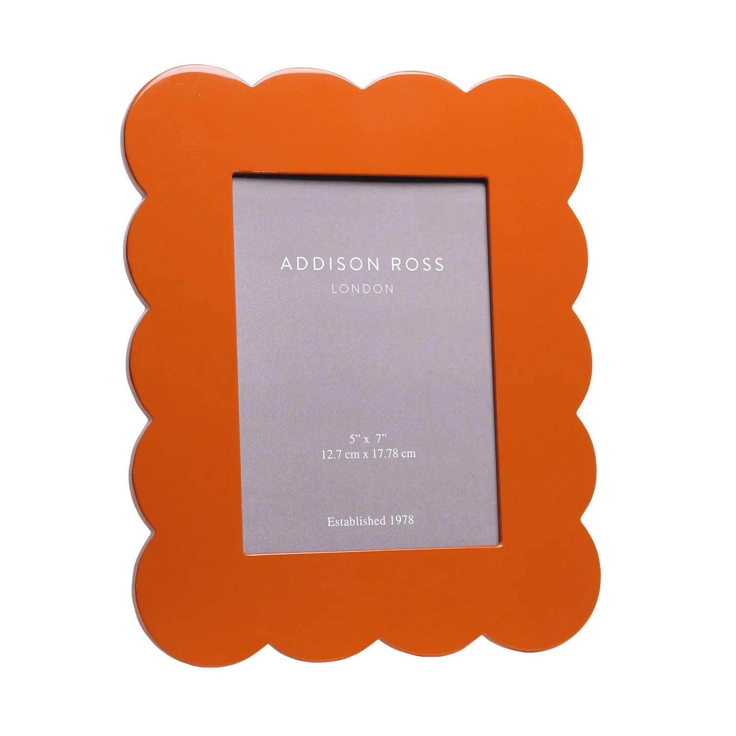Orange Scalloped Lacquer Photo Frame 5x7