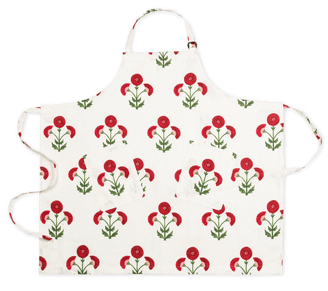 Linen Apron-Gisele Scarlet