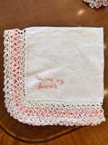 Hand Embroidered Vintage Handkerchief