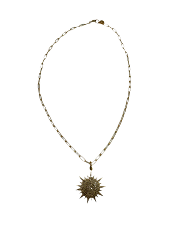 Diamond Starburst Necklace - Gold