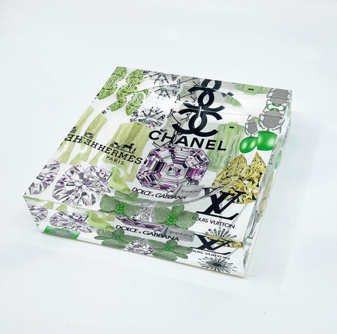 Bougie Women Mint Lilac Acrylic Candy Tray 6x6