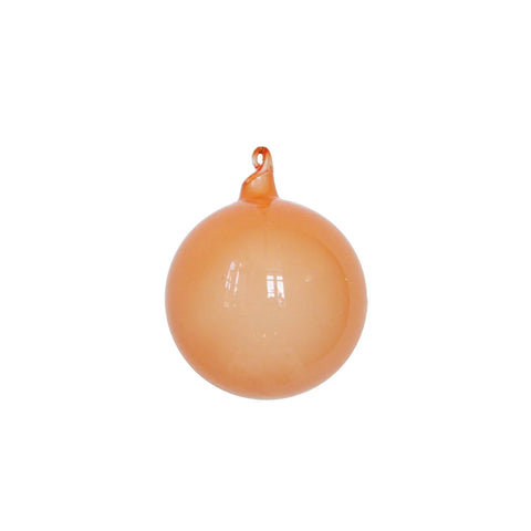Jim Marvin 80mm Peach Bubblegum Glass Ornament