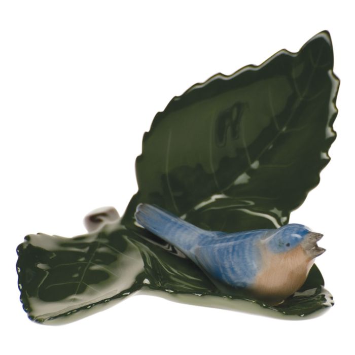 Bird on Leaf-Blue Bird