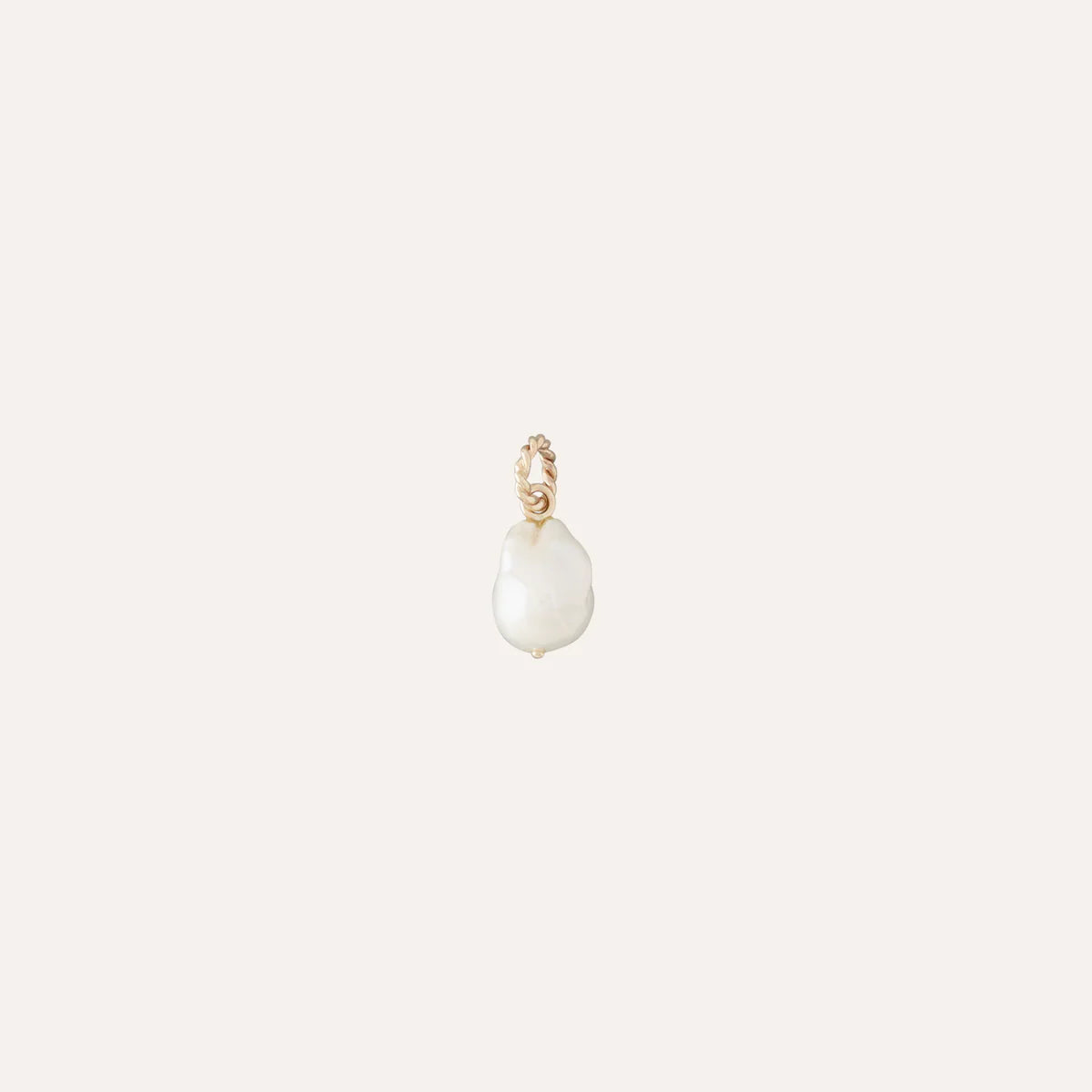 14k Petite Baroque Pearl Charm