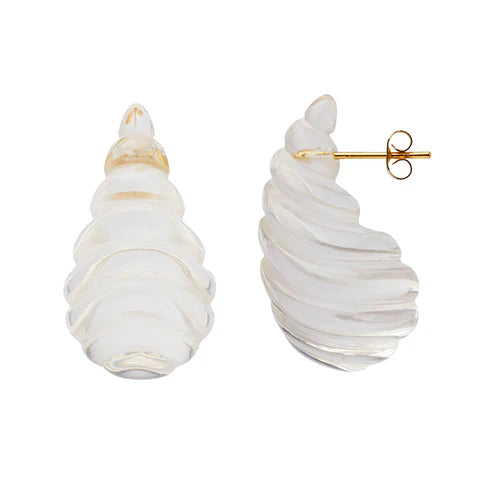 Clear Resin Earrings Lg